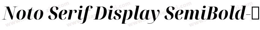 Noto Serif Display SemiBold字体转换